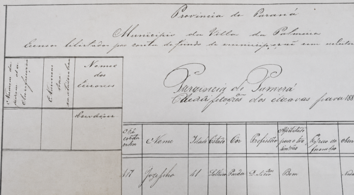 ESPECIAL MÊS DA ABOLIÇÃO: LEANDRINA E JOZEPHA – VIDAS ESCRAVIZADAS APAGADAS PELA HISTÓRIA DE PALMEIRA