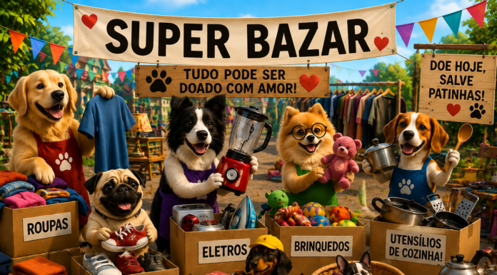HERÓIS DE PATAS PROMOVE SUPER BAZAR BENEFICENTE NO DIA 25 DE JULHO