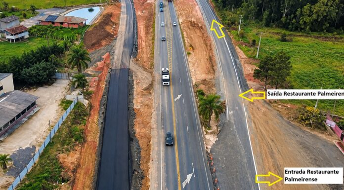 VIA ARAUCÁRIA IMPLANTA DESVIO NA BR-277, EM PALMEIRA, PARA OBRAS DE NOVO VIADUTO