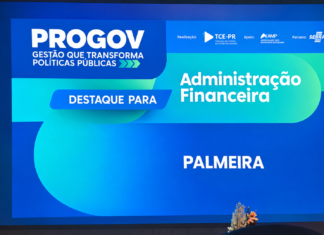 PALMEIRA RECEBE RECONHECIMENTO DO TCE-PR POR DESEMPENHO EM ADMINISTRAÇÃO FINANCEIRA